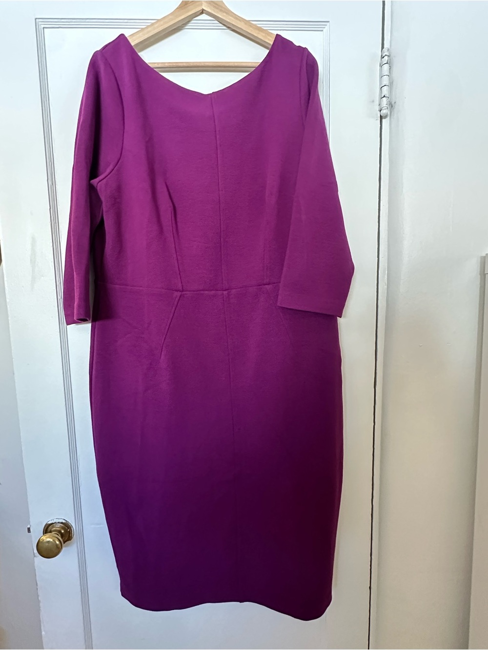 Boden Magenta Sheath Midi Dress Size 16